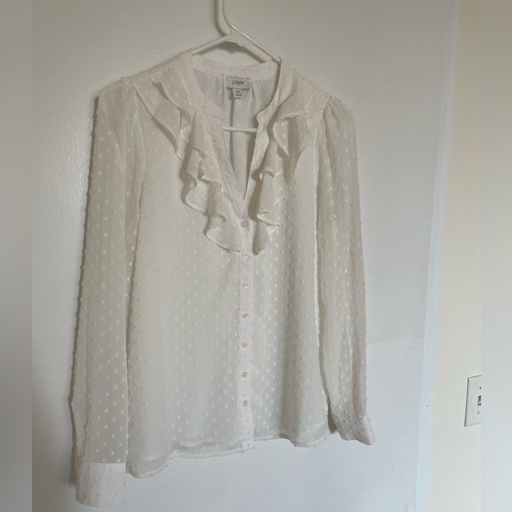 J Crew Off-White Blouse